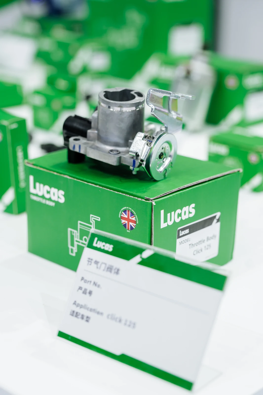 Lucas throttle body on display