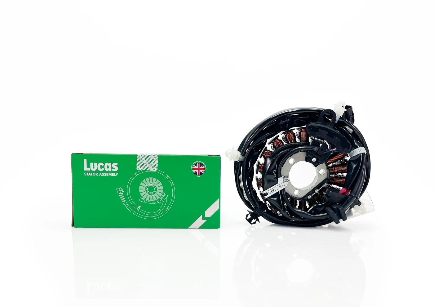 Lucas Stator Assemblies with green packaging